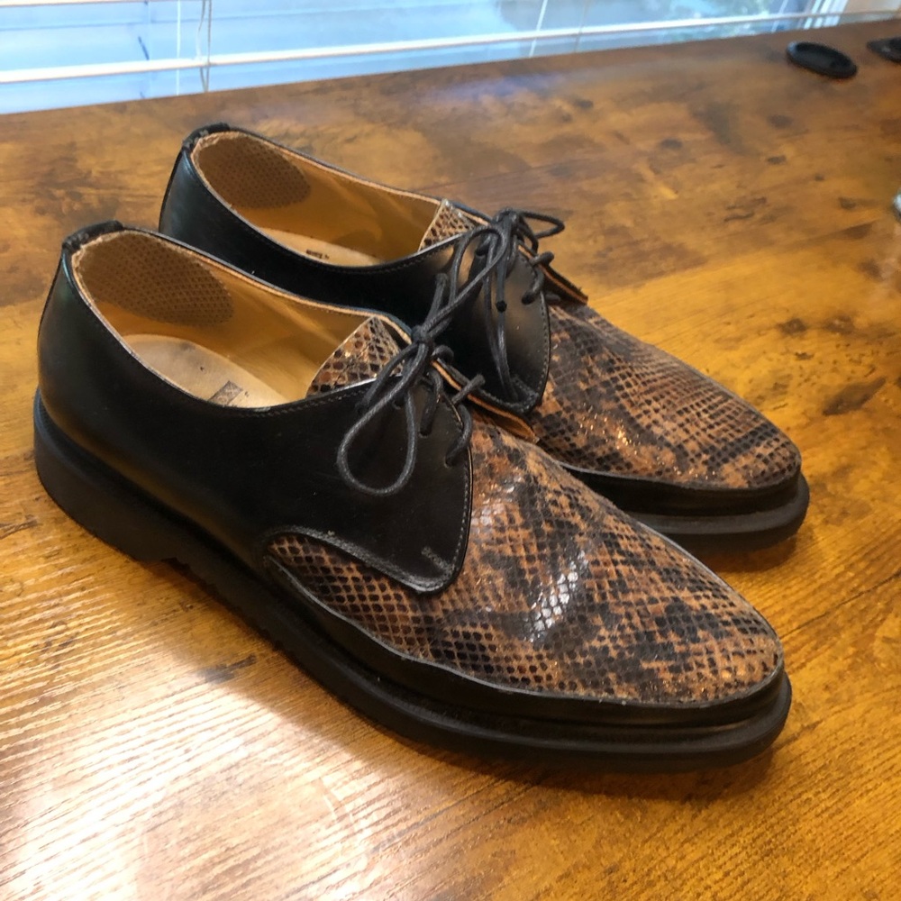 George Cox Men’s Size 6 reptile print pointy toe Creeper shoe Rockabilly